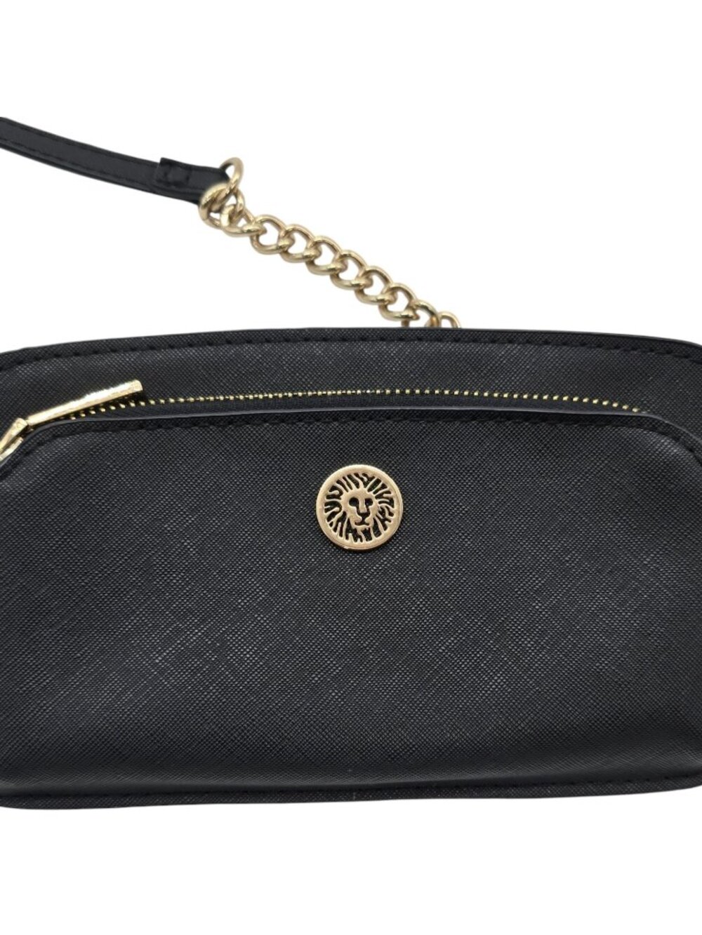 Anne Klein Black Crossbody Bag Gold Chain Strap Small Purse Wallet Travel Organi - Picture 2 of 10